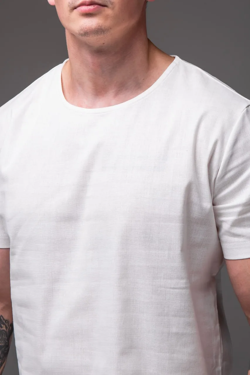 чоловічий комплект футболка + шорти льон