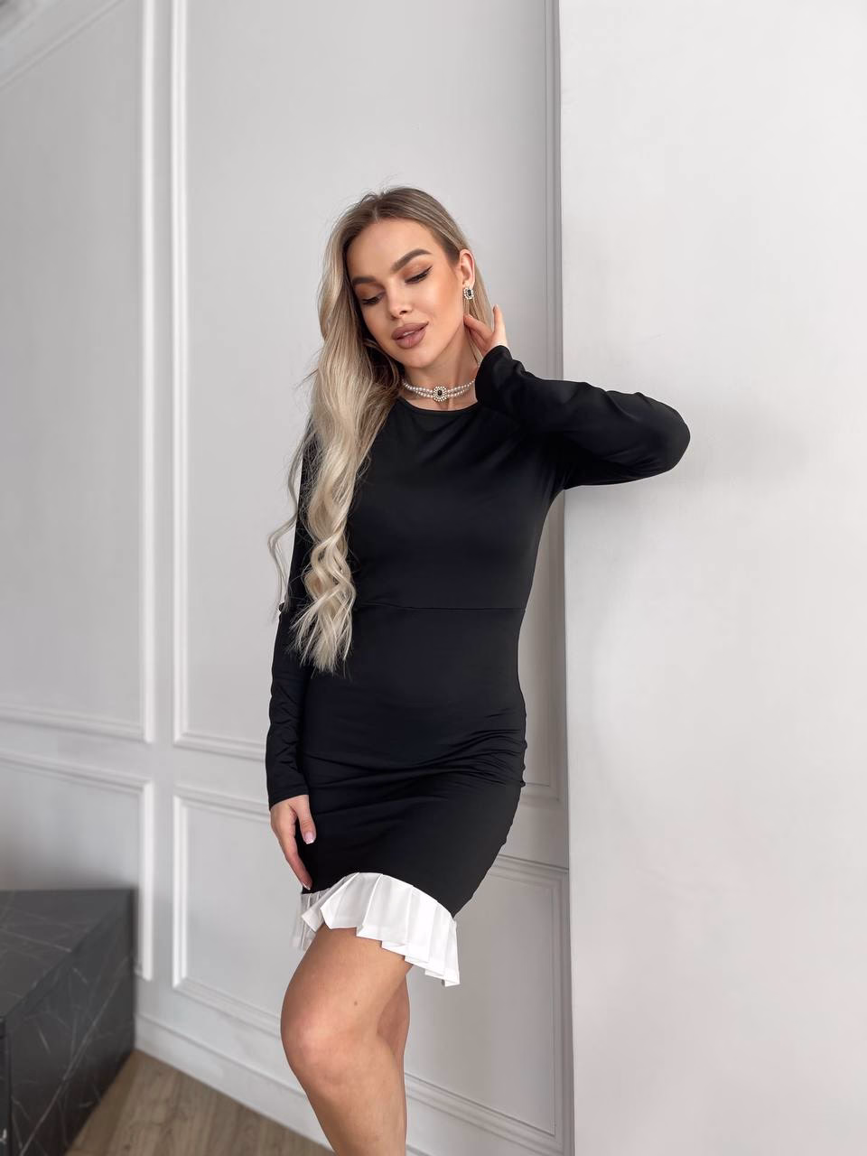 елегантна сукня з трикотажного полотна