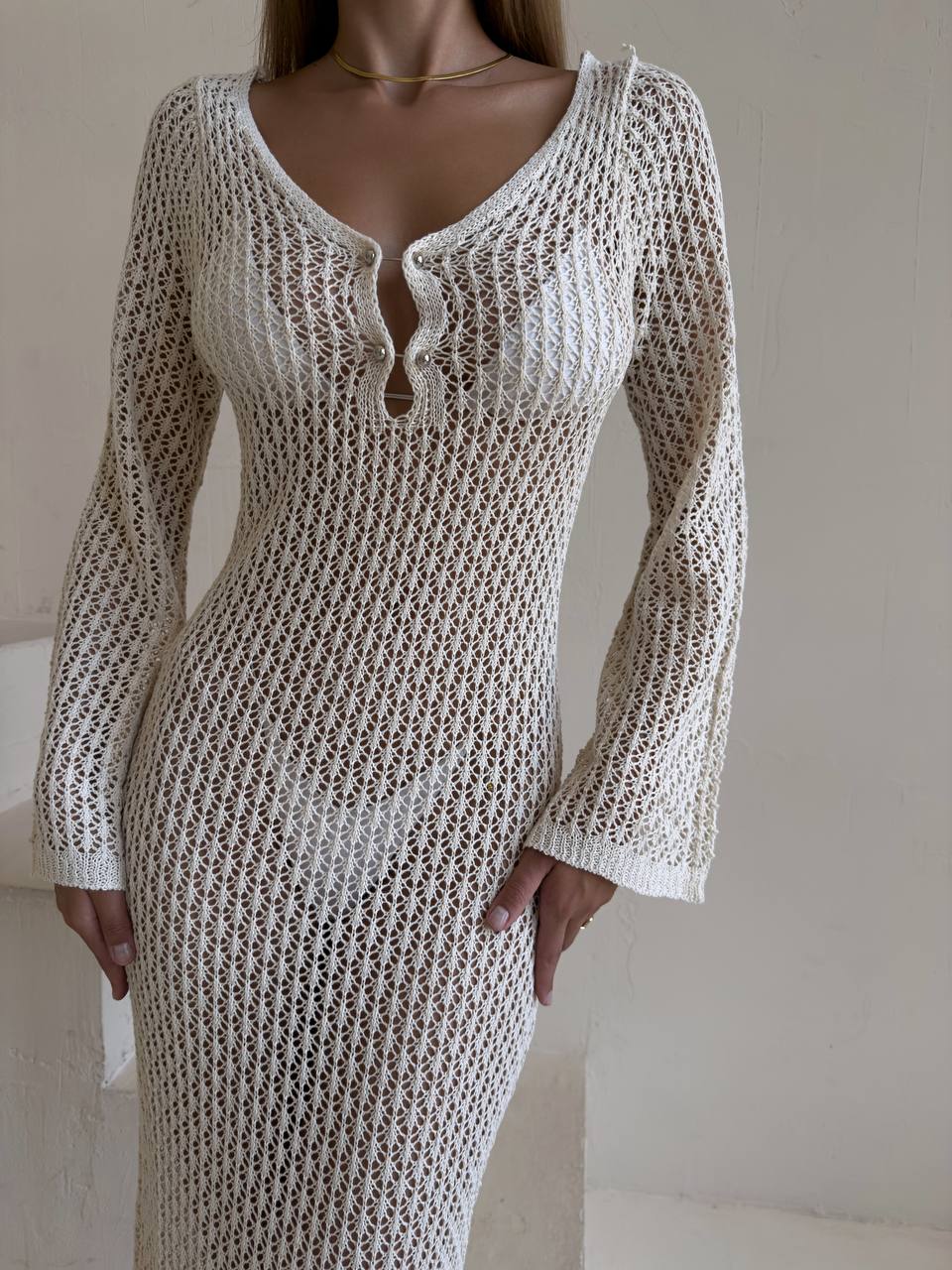 сукня з ажурного трикотажу