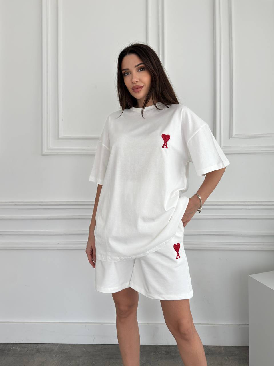 Костюм жіночий трикотажний - футболка та шорти - Зображення 3